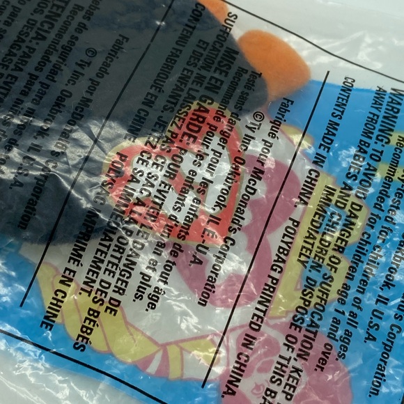 New/Sealed Vintage Ty Teenie Beanie Baby Waddle #11 McDonald’s Retired w/ Errors - Picture 3 of 8